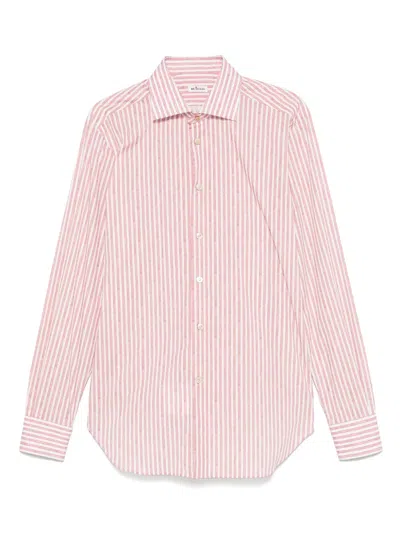 Kiton Candy-striped Shirt In Pink