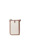 Kiton Canvas Phone Holder In Neutrals