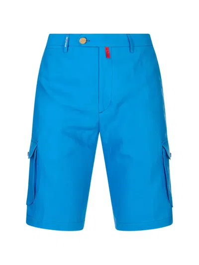 Kiton Cargo Shorts In Blue