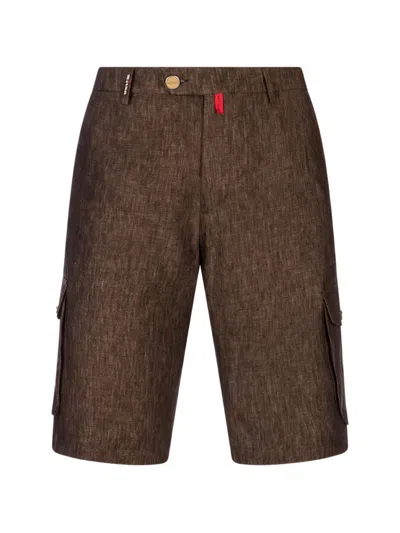 Kiton Cargo Shorts In Brown