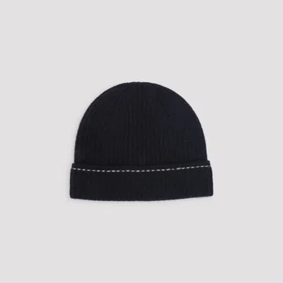 Kiton Cashmere Beanie For Men In Blue