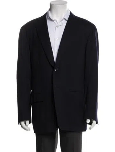 Pre-owned Kiton Cashmere Blazer In Blue