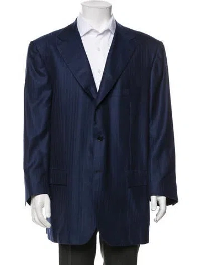 Pre-owned Kiton Cashmere Blazer In Blue