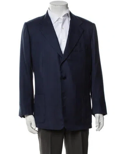 Pre-owned Kiton Cashmere Blazer In Blue