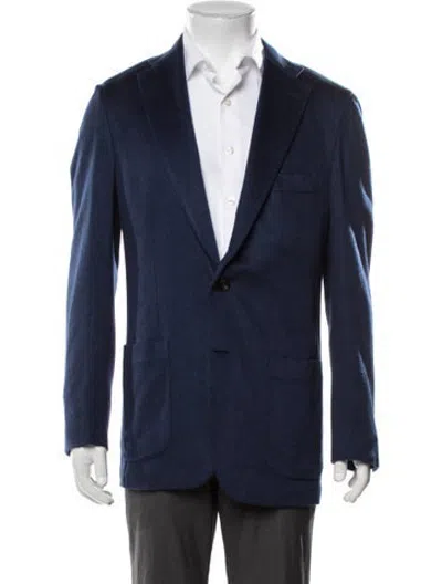 Pre-owned Kiton Cashmere Blazer In Blue