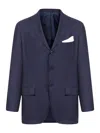Kiton Men's Textured Solid Sport Coat In Blue