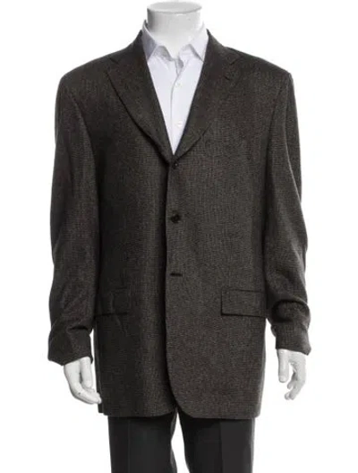 Pre-owned Kiton Cashmere Blazer In Brown
