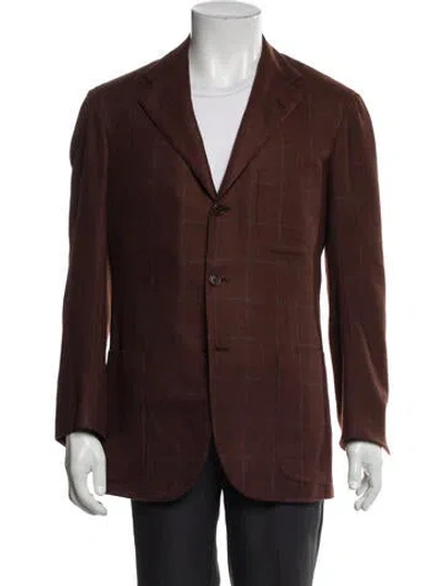 Pre-owned Kiton Cashmere Blazer In Brown