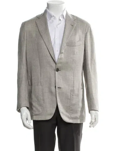 Pre-owned Kiton Cashmere Blazer In Gray