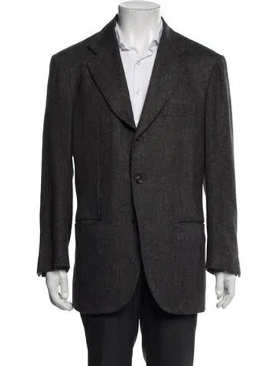 Pre-owned Kiton Cashmere Blazer In Gray