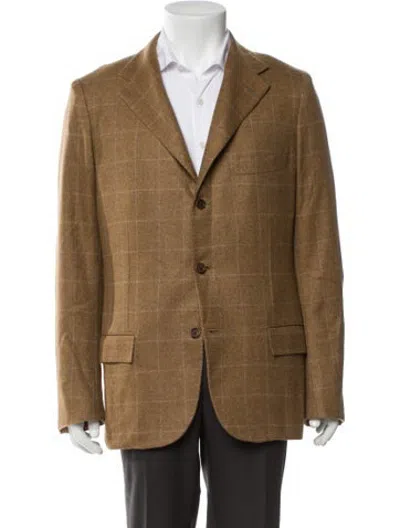 Pre-owned Kiton Cashmere Blazer In Neutrals