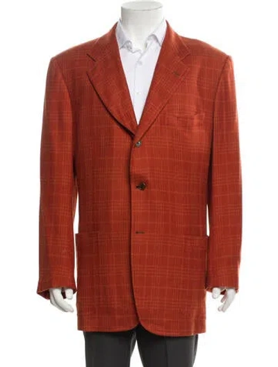 Pre-owned Kiton Cashmere Blazer In Orange