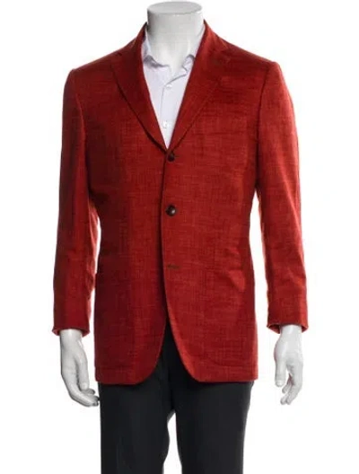 Pre-owned Kiton Cashmere Blazer In Orange
