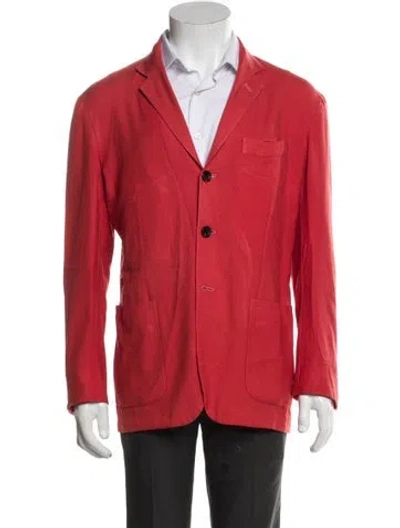 Pre-owned Kiton Cashmere Blazer In Red