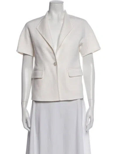 Pre-owned Kiton Cashmere Blazer In White