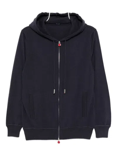 Kiton Cashmere Cardigan In Blue