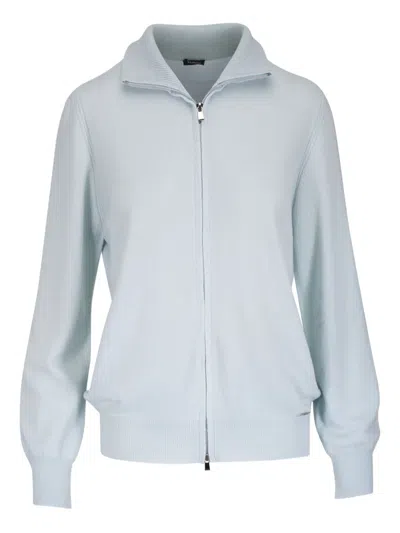 Kiton Cashmere Cardigan In Blue