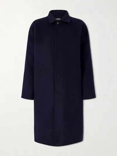 Kiton Cashmere Coat In Blue