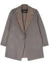 Kiton Cashmere Coat In Brown