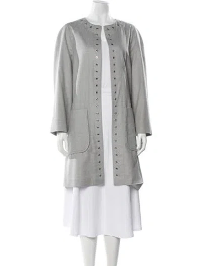 Pre-owned Kiton Cashmere Coat In Gray