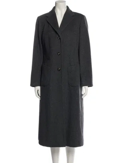 Pre-owned Kiton Cashmere Coat In Grey