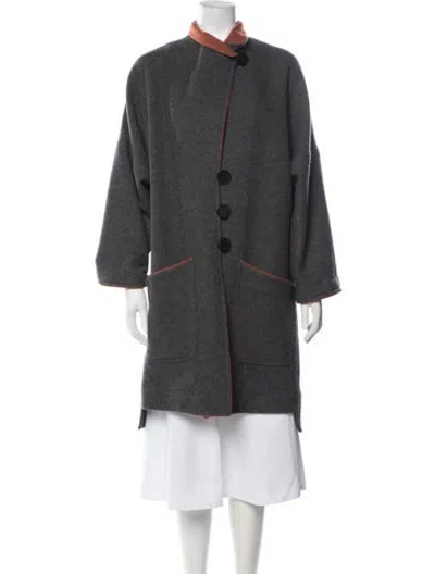 Pre-owned Kiton Cashmere Coat In Grey