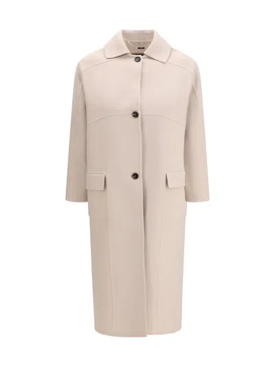 Kiton Cashmere Coat In Neutral