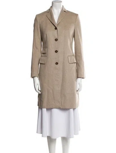 Pre-owned Kiton Cashmere Coat In Neutral