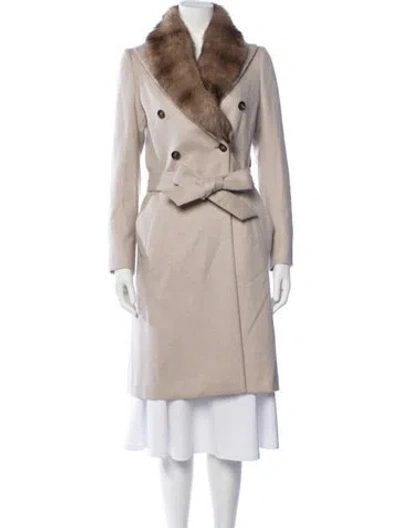 Pre-owned Kiton Cashmere Coat In Neutrals