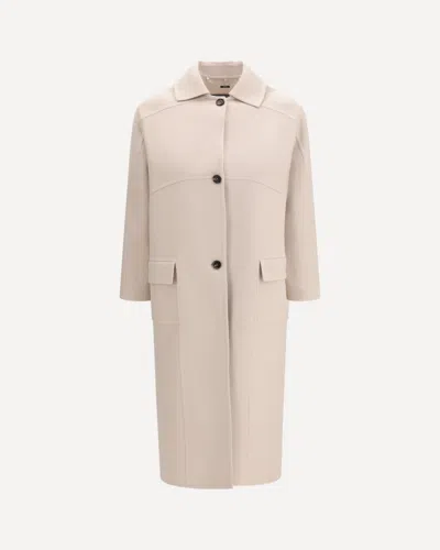Kiton Cashmere Coat In Sand