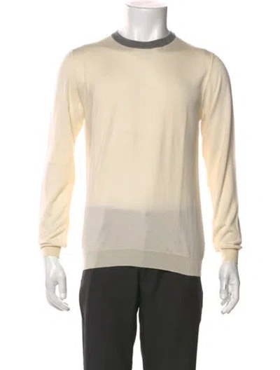 Pre-owned Kiton Cashmere Colorblock Pattern Pullover In Neutral
