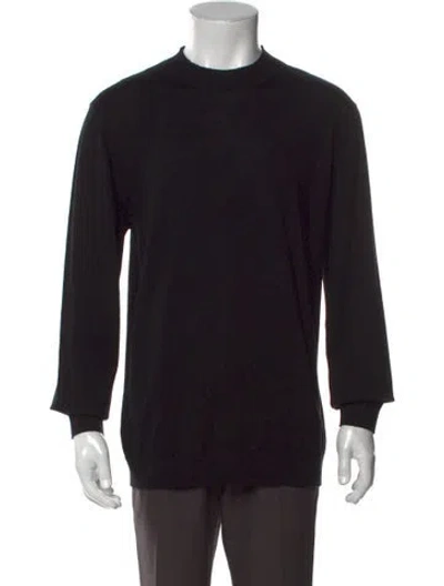 Pre-owned Kiton Cashmere Crew Neck Pullover In Black
