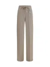 Kiton Check-pattern Drawstring Trousers In Brown