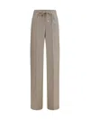 Kiton Check-pattern Drawstring Trousers In Brown