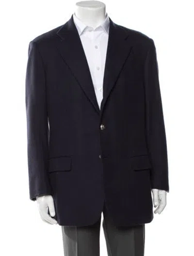 Pre-owned Kiton Cashmere Jacket In Blue