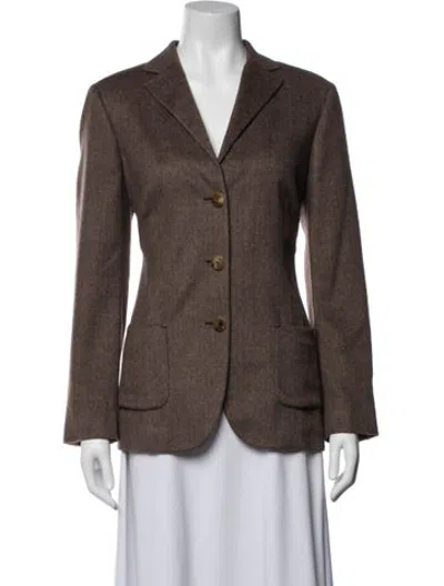 Pre-owned Kiton Cashmere Jacket In Brown