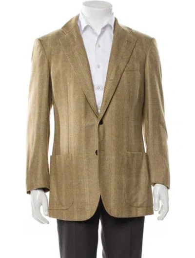 Pre-owned Kiton Cashmere Jacket In Neutrals