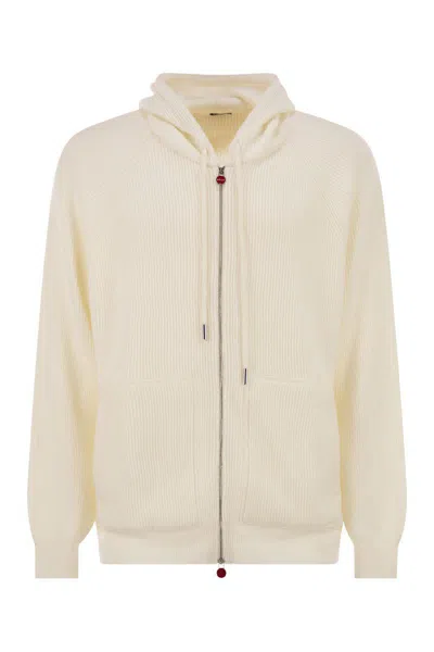 Kiton Cashmere Jacket In White