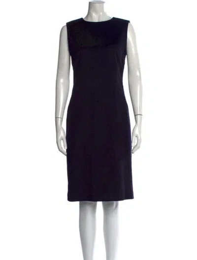 Pre-owned Kiton Cashmere Knee-length Dress In Black