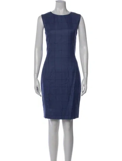 Pre-owned Kiton Cashmere Knee-length Dress In Blue