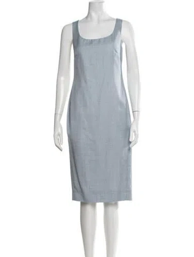 Pre-owned Kiton Cashmere Knee-length Dress In Blue