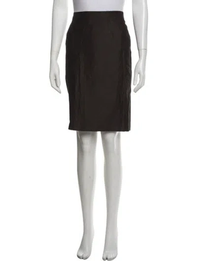 Pre-owned Kiton Cashmere Knee-length Skirt In Black/white