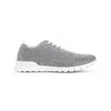 Kiton Fits Low-top Sneakers In Knitted Cashmere In Gray