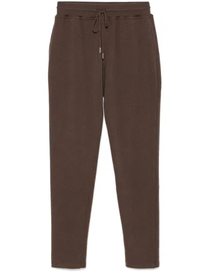 Kiton Cashmere Knit Trousers In Brown
