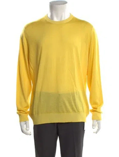 Pre-owned Kiton Cashmere Long Sleeve Dress Shirt In Yellow