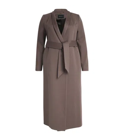 Kiton Cashmere-mink-silk Coat In Brown