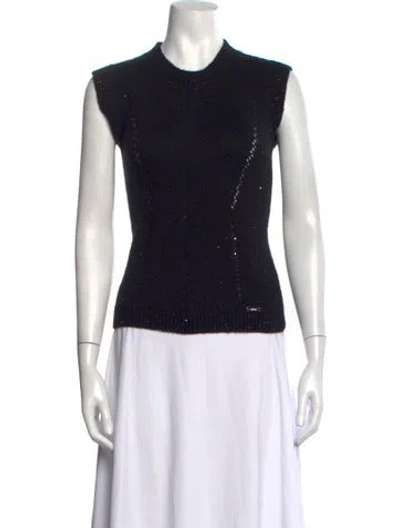 Pre-owned Kiton Cashmere Mock Neck Sweater In Black