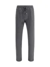 Kiton Drawstring Cashmere Trousers In Gray
