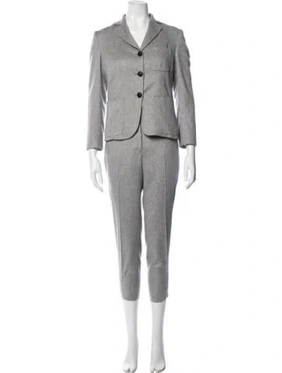 Pre-owned Kiton Cashmere Pantsuit In Grey