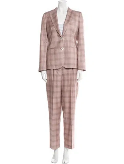 Pre-owned Kiton Cashmere Pantsuit In Pink